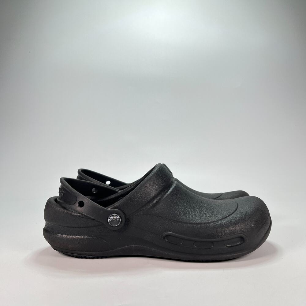 Crocs Bistro Clog Black Slip Resistant Comfort Healthcare Work Shoes Mens Size 9